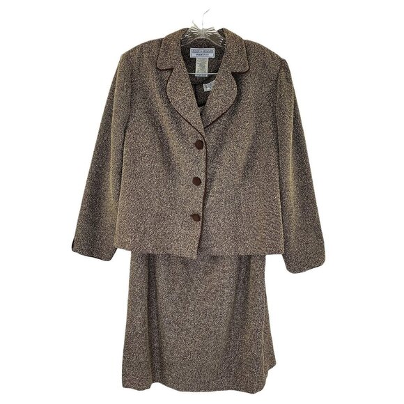 Jessica Howard Women's Brown Dress & Blazer Casual Set - Picture 1 of 12